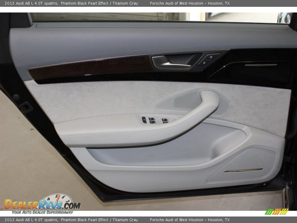 2013 Audi A8 L 4.0T quattro Phantom Black Pearl Effect / Titanium Gray Photo #32