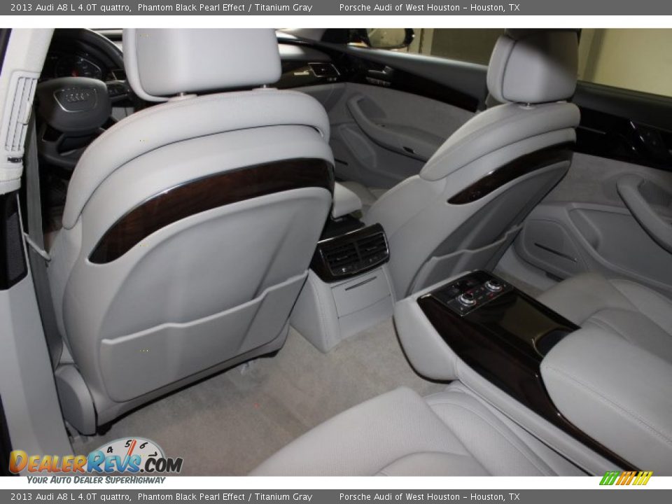 2013 Audi A8 L 4.0T quattro Phantom Black Pearl Effect / Titanium Gray Photo #34