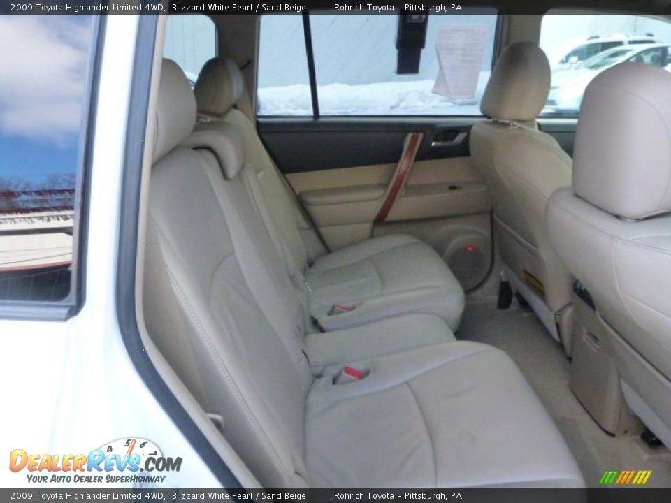 2009 Toyota Highlander Limited 4WD Blizzard White Pearl / Sand Beige Photo #14
