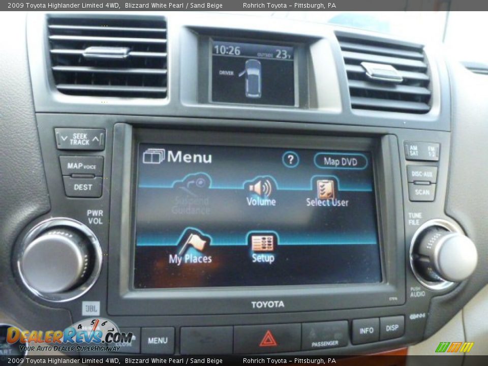 2009 Toyota Highlander Limited 4WD Blizzard White Pearl / Sand Beige Photo #23