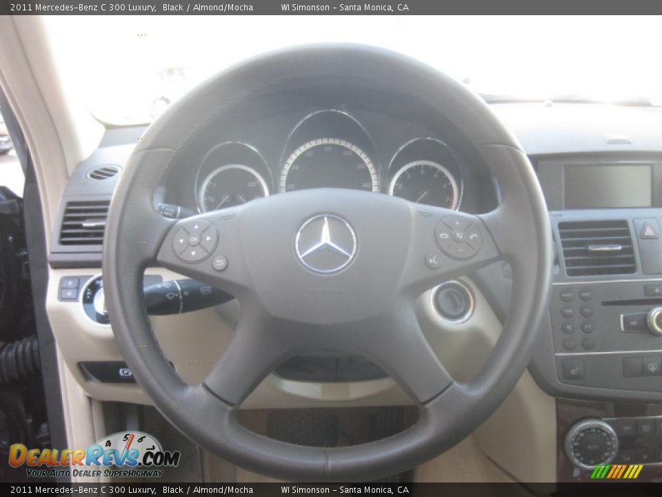 2011 Mercedes-Benz C 300 Luxury Black / Almond/Mocha Photo #10