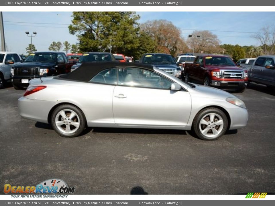 2007 Toyota Solara SLE V6 Convertible Titanium Metallic / Dark Charcoal Photo #4