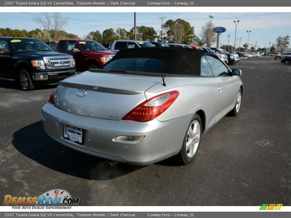 2007 Toyota Solara SLE V6 Convertible Titanium Metallic / Dark Charcoal Photo #5