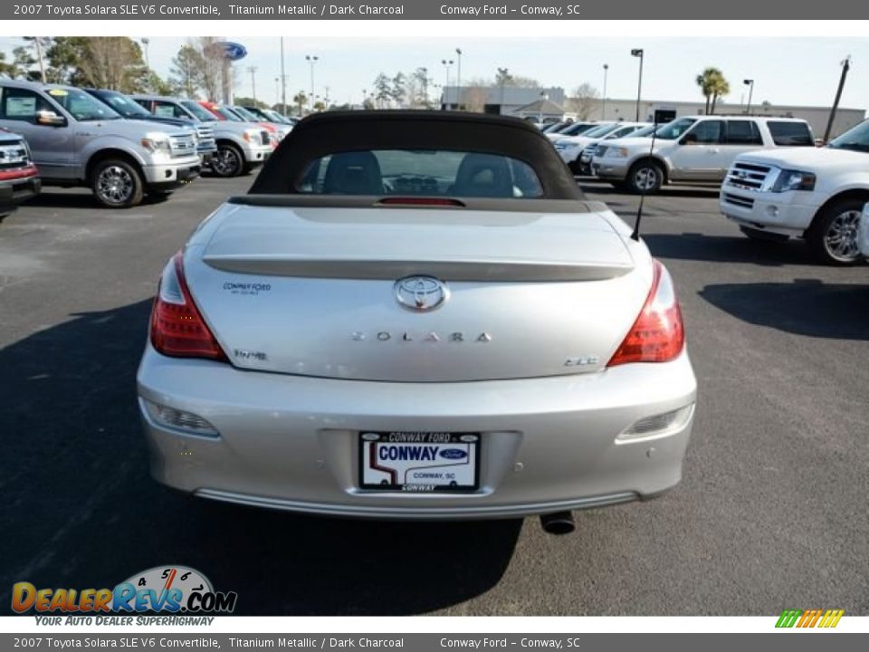 2007 Toyota Solara SLE V6 Convertible Titanium Metallic / Dark Charcoal Photo #6
