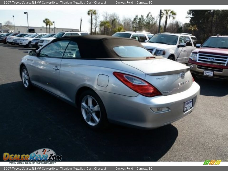 2007 Toyota Solara SLE V6 Convertible Titanium Metallic / Dark Charcoal Photo #7