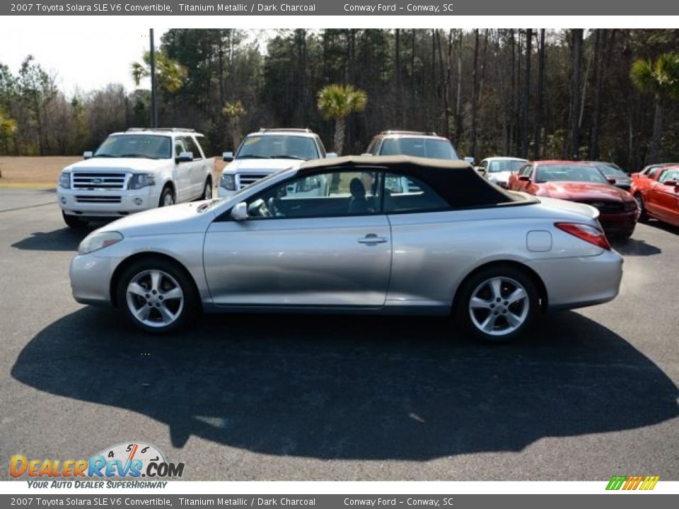 2007 Toyota Solara SLE V6 Convertible Titanium Metallic / Dark Charcoal Photo #8