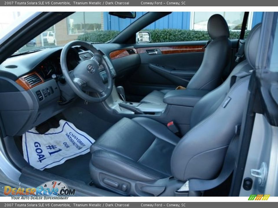 2007 Toyota Solara SLE V6 Convertible Titanium Metallic / Dark Charcoal Photo #10