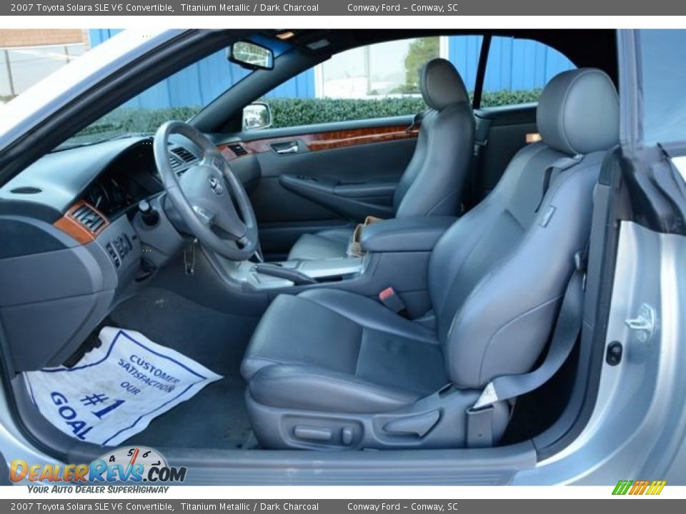 2007 Toyota Solara SLE V6 Convertible Titanium Metallic / Dark Charcoal Photo #11