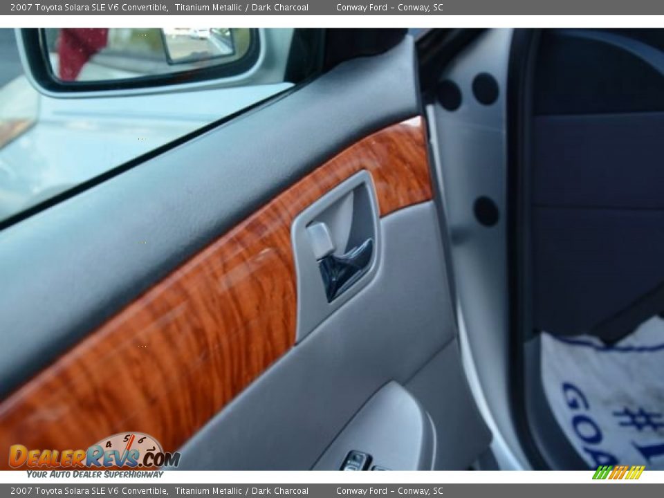 2007 Toyota Solara SLE V6 Convertible Titanium Metallic / Dark Charcoal Photo #13