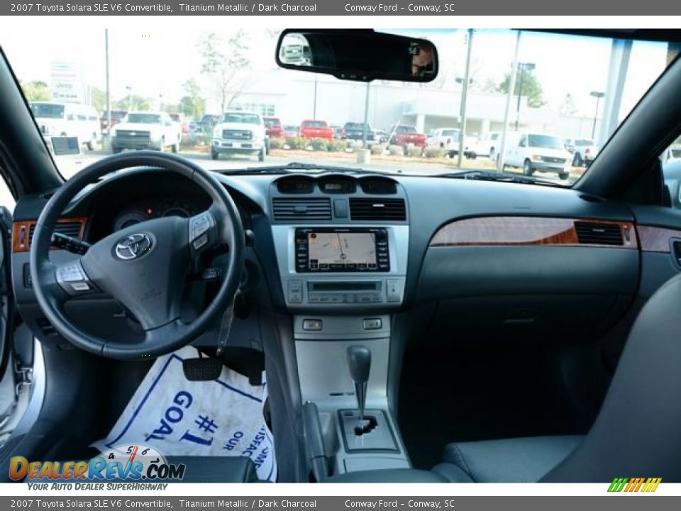 2007 Toyota Solara SLE V6 Convertible Titanium Metallic / Dark Charcoal Photo #15