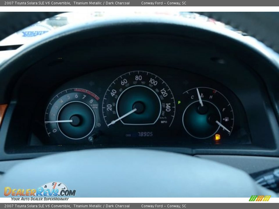 2007 Toyota Solara SLE V6 Convertible Titanium Metallic / Dark Charcoal Photo #20