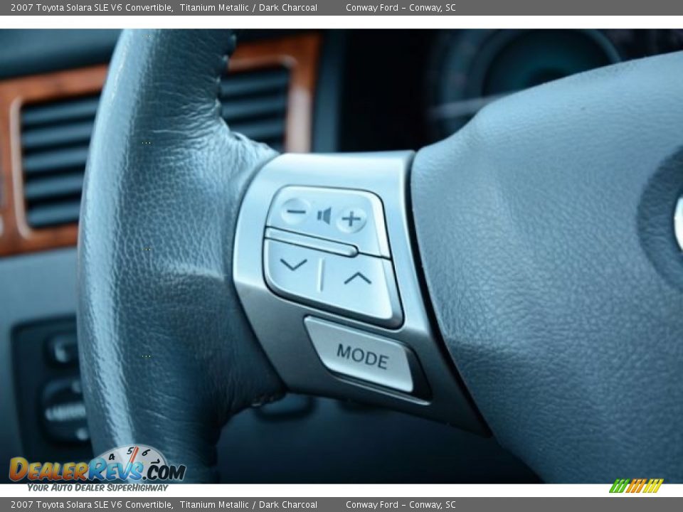 2007 Toyota Solara SLE V6 Convertible Titanium Metallic / Dark Charcoal Photo #22
