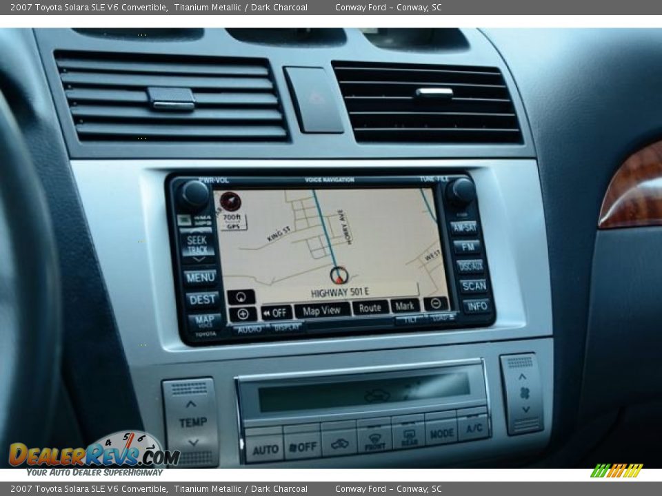 2007 Toyota Solara SLE V6 Convertible Titanium Metallic / Dark Charcoal Photo #24