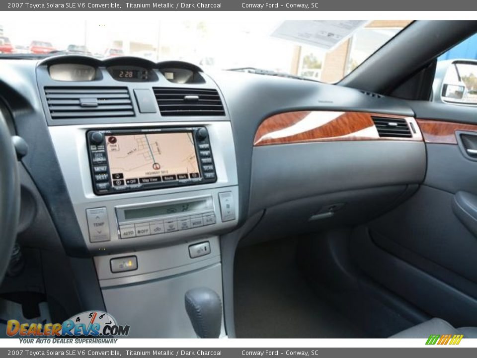 2007 Toyota Solara SLE V6 Convertible Titanium Metallic / Dark Charcoal Photo #26