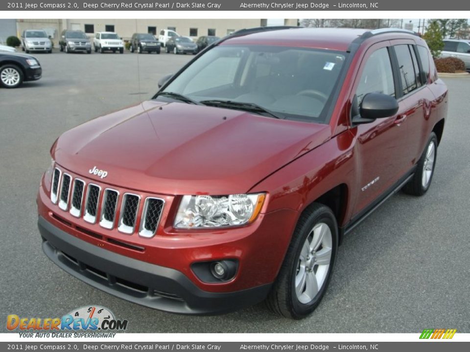 2011 Jeep Compass 2.0 Deep Cherry Red Crystal Pearl / Dark Slate Gray Photo #1