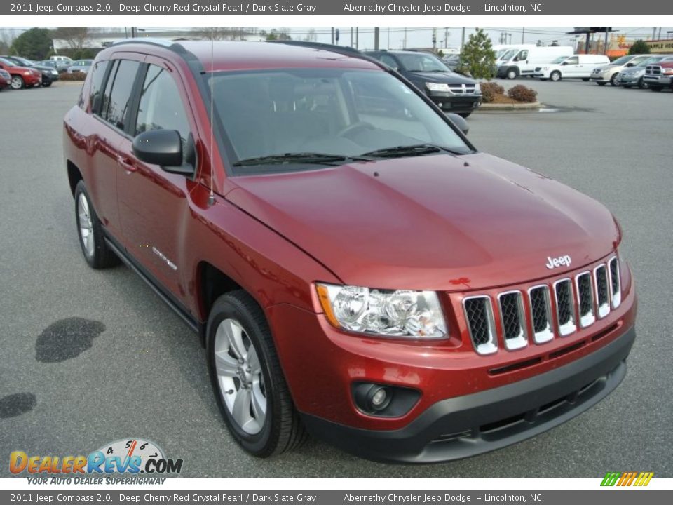 2011 Jeep Compass 2.0 Deep Cherry Red Crystal Pearl / Dark Slate Gray Photo #2
