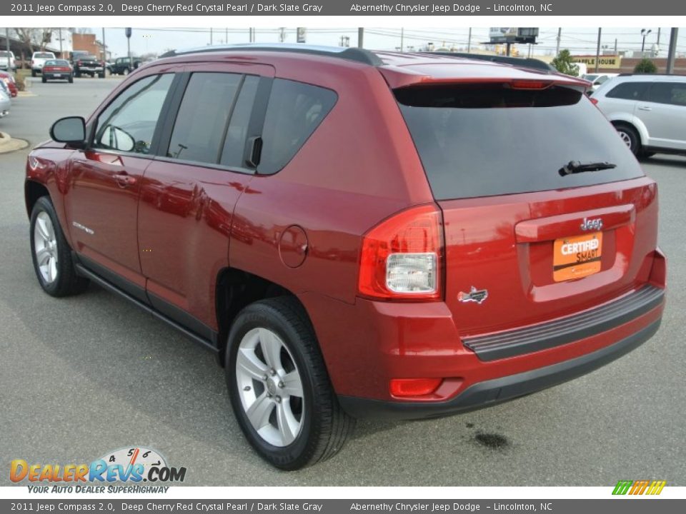2011 Jeep Compass 2.0 Deep Cherry Red Crystal Pearl / Dark Slate Gray Photo #4