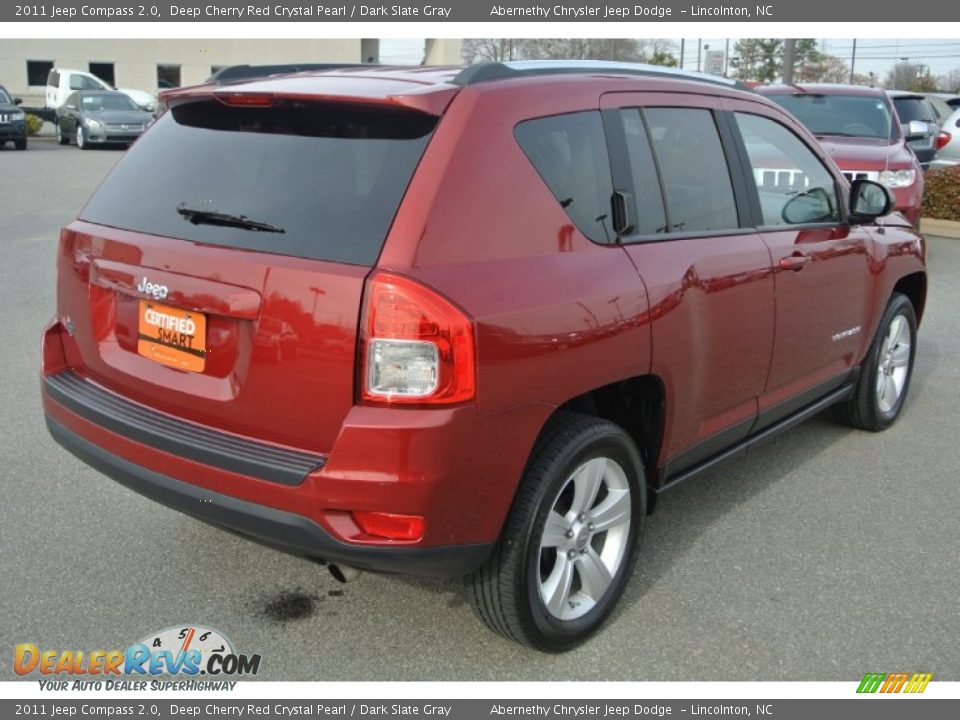 2011 Jeep Compass 2.0 Deep Cherry Red Crystal Pearl / Dark Slate Gray Photo #5