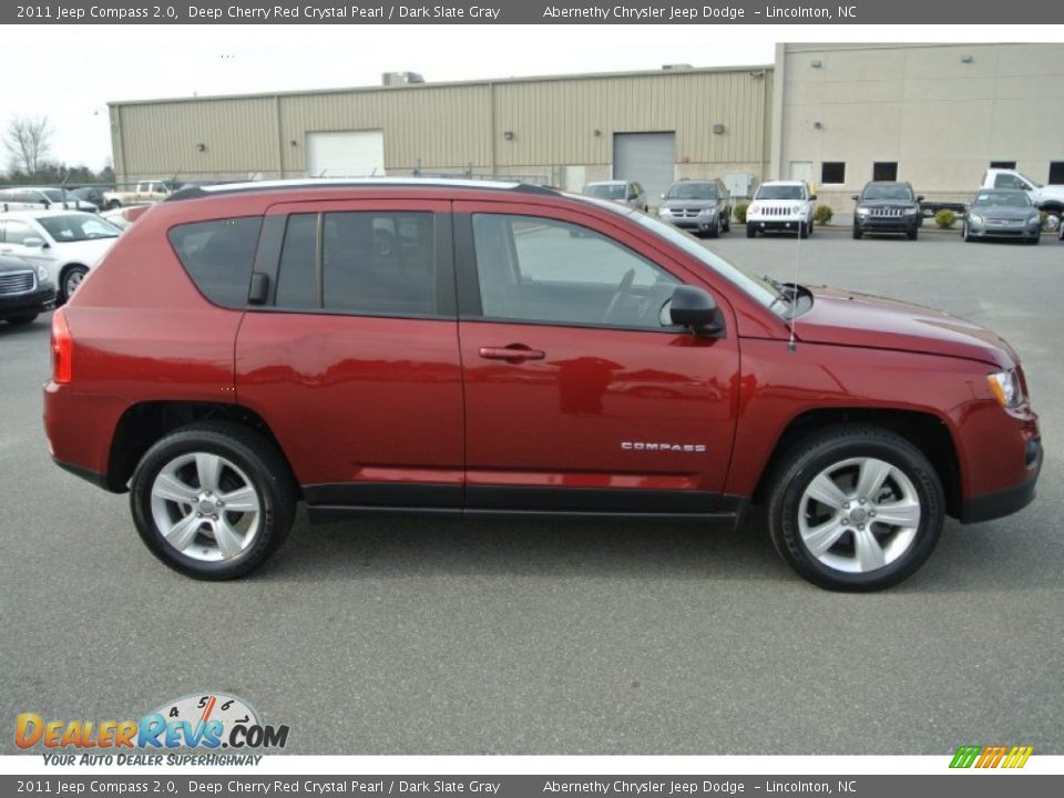 2011 Jeep Compass 2.0 Deep Cherry Red Crystal Pearl / Dark Slate Gray Photo #6