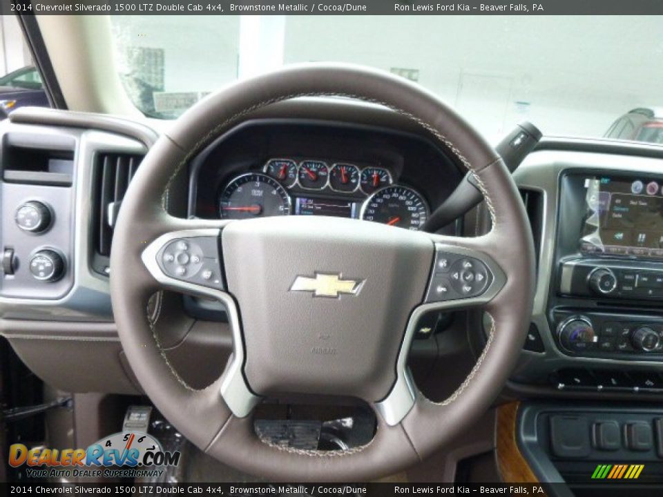 2014 Chevrolet Silverado 1500 LTZ Double Cab 4x4 Steering Wheel Photo #18