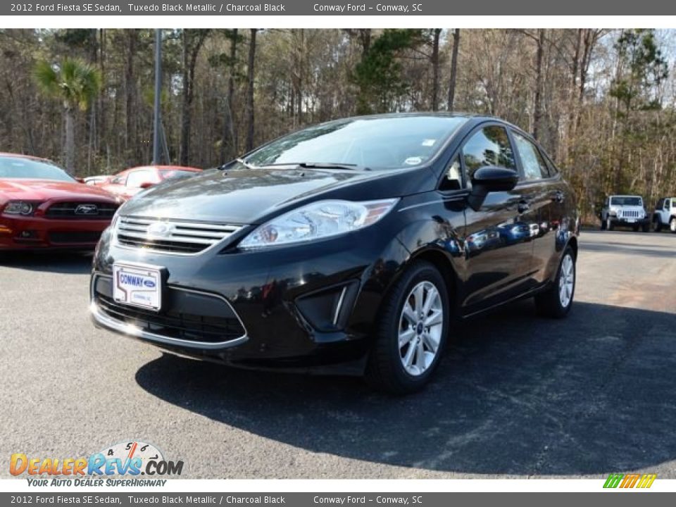 2012 Ford Fiesta SE Sedan Tuxedo Black Metallic / Charcoal Black Photo #1