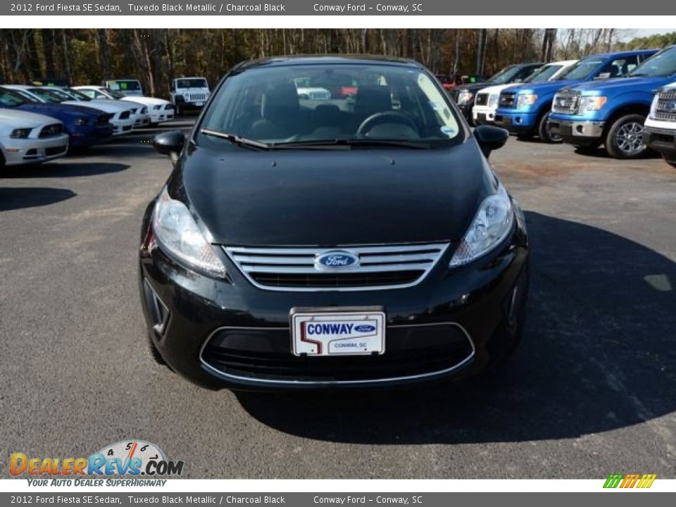 2012 Ford Fiesta SE Sedan Tuxedo Black Metallic / Charcoal Black Photo #2