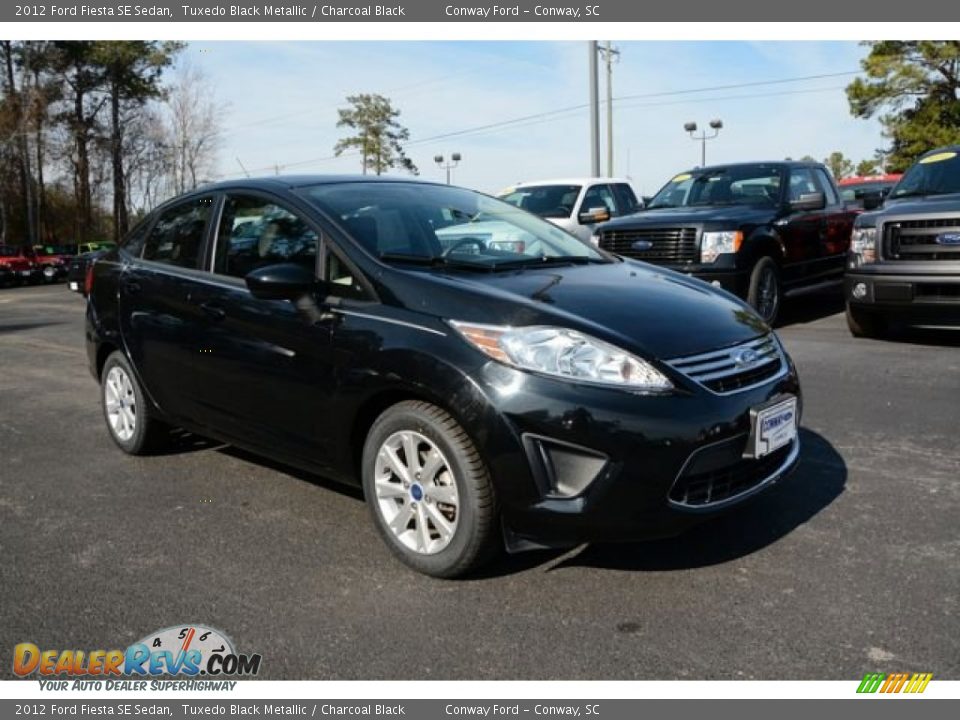 2012 Ford Fiesta SE Sedan Tuxedo Black Metallic / Charcoal Black Photo #3