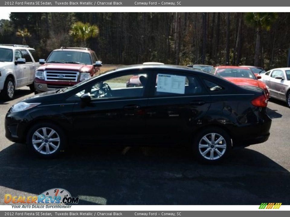 2012 Ford Fiesta SE Sedan Tuxedo Black Metallic / Charcoal Black Photo #8