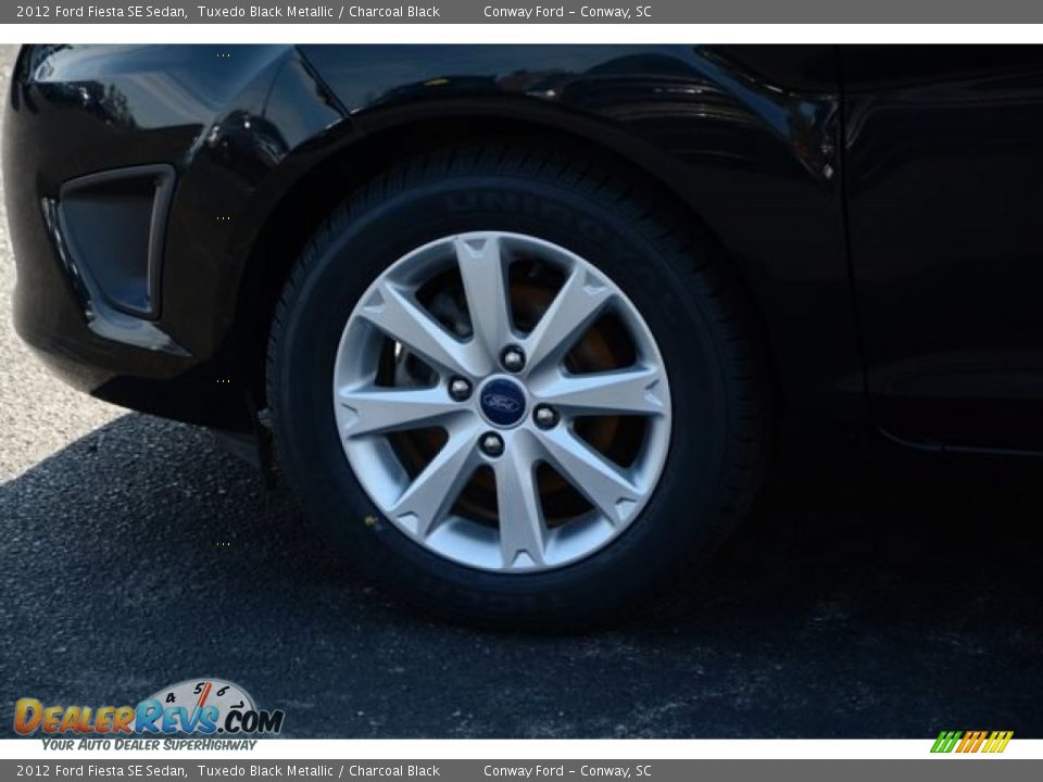 2012 Ford Fiesta SE Sedan Tuxedo Black Metallic / Charcoal Black Photo #9