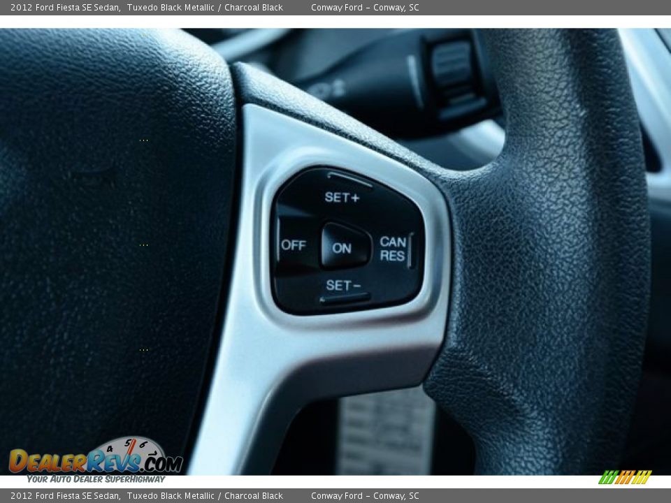 2012 Ford Fiesta SE Sedan Tuxedo Black Metallic / Charcoal Black Photo #23