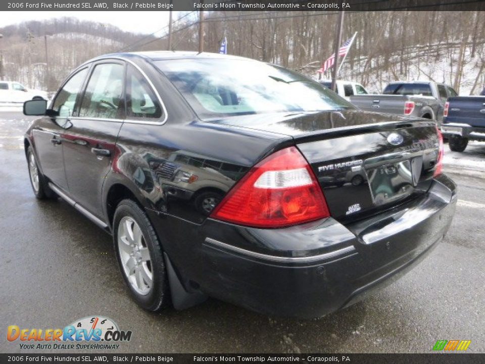 2006 Ford Five Hundred SEL AWD Black / Pebble Beige Photo #4