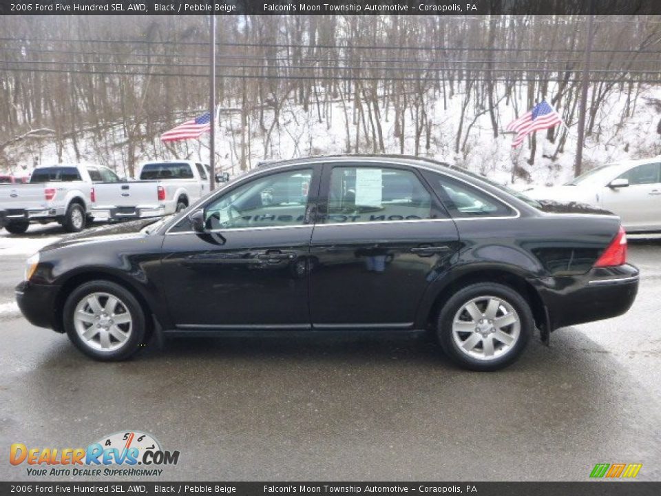 2006 Ford Five Hundred SEL AWD Black / Pebble Beige Photo #5