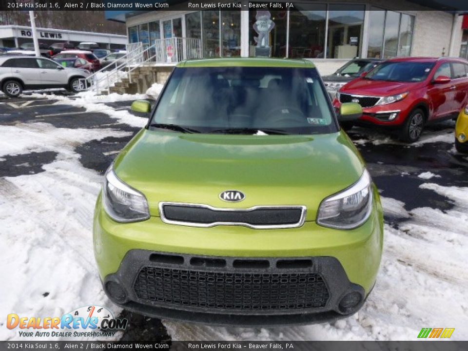 2014 Kia Soul 1.6 Alien 2 / Black Diamond Woven Cloth Photo #3
