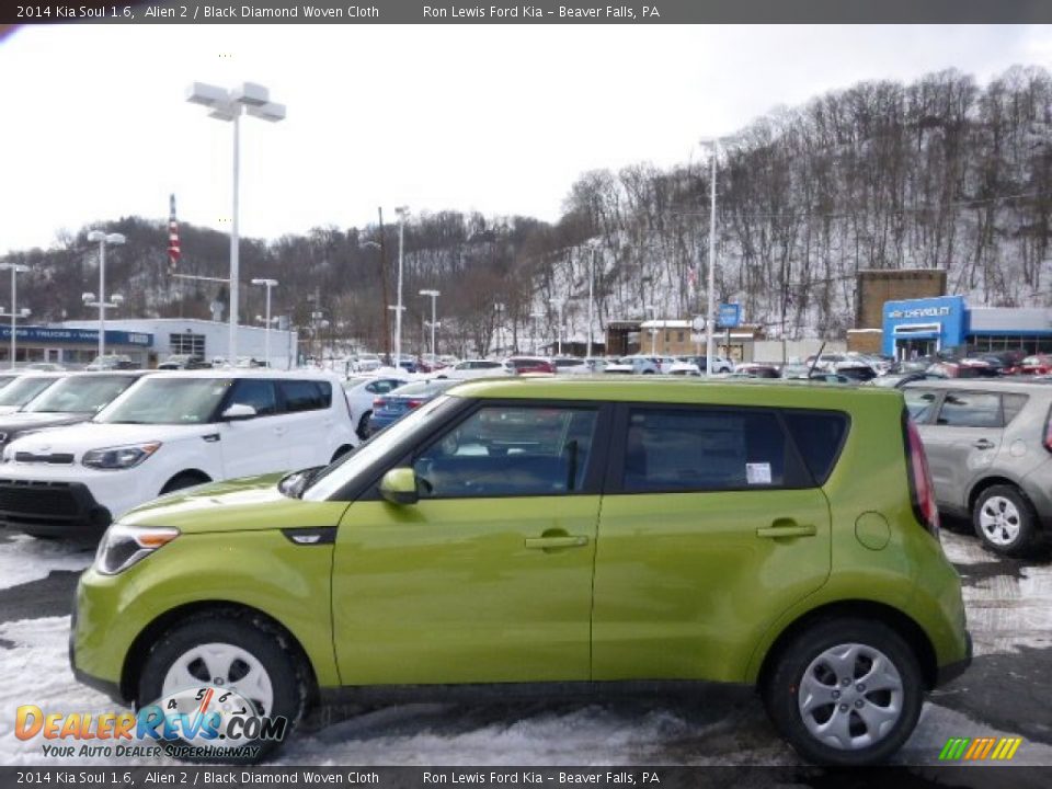 2014 Kia Soul 1.6 Alien 2 / Black Diamond Woven Cloth Photo #5