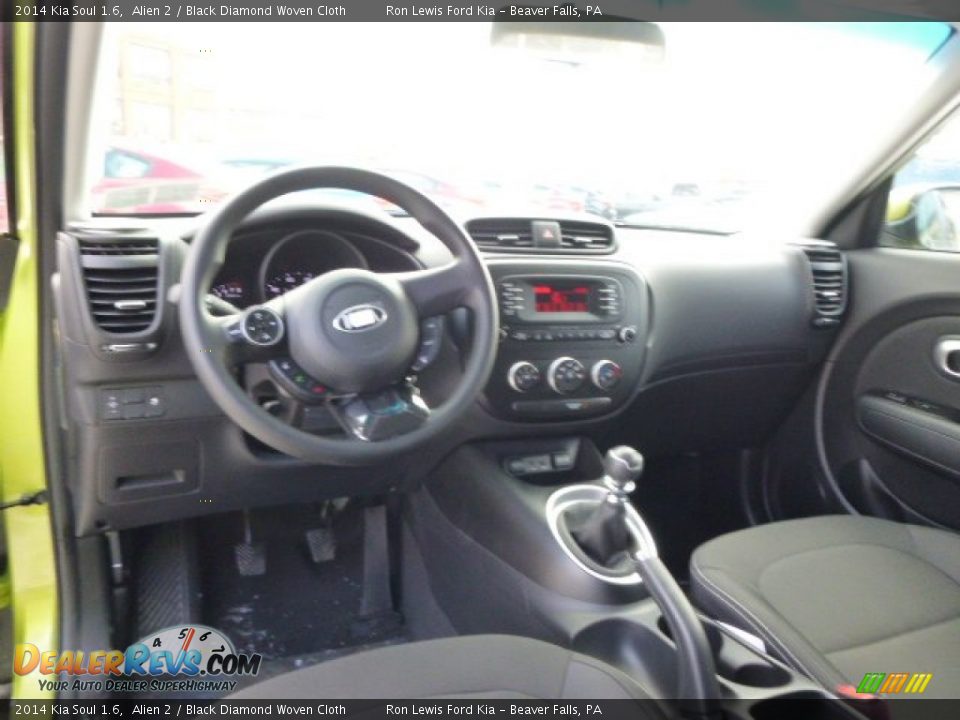 2014 Kia Soul 1.6 Alien 2 / Black Diamond Woven Cloth Photo #14