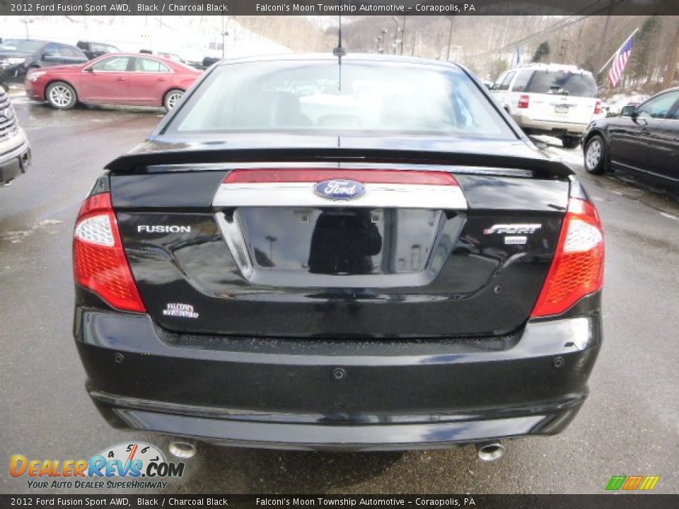 2012 Ford Fusion Sport AWD Black / Charcoal Black Photo #3
