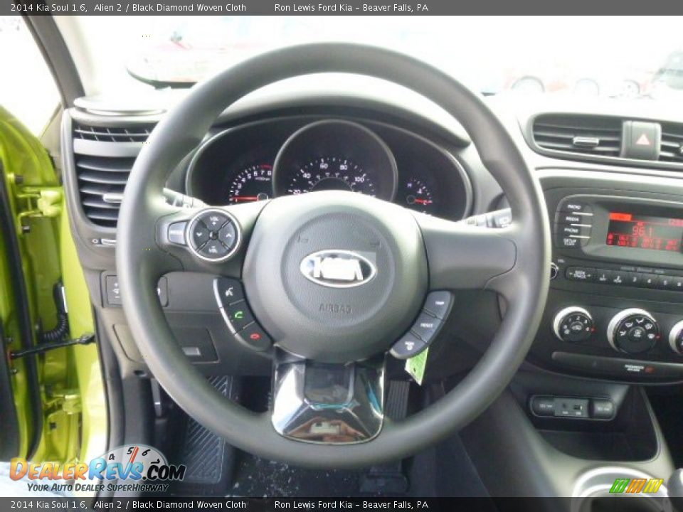 2014 Kia Soul 1.6 Alien 2 / Black Diamond Woven Cloth Photo #19