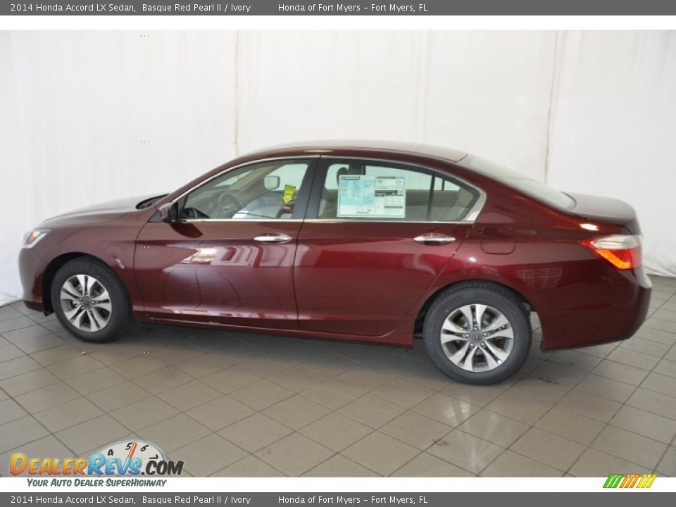 2014 Honda Accord LX Sedan Basque Red Pearl II / Ivory Photo #8