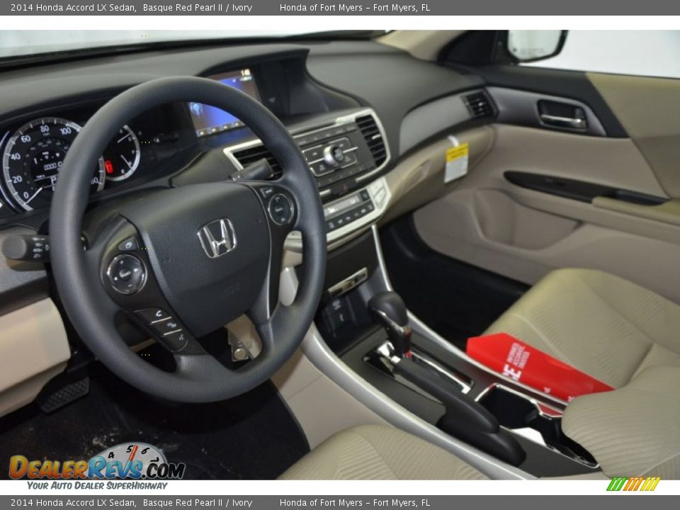 2014 Honda Accord LX Sedan Basque Red Pearl II / Ivory Photo #11