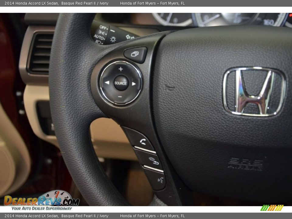 2014 Honda Accord LX Sedan Basque Red Pearl II / Ivory Photo #22