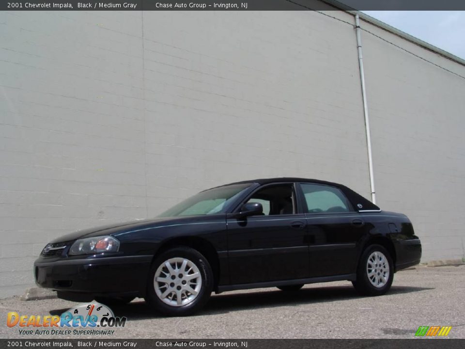 2001 Chevrolet Impala Black / Medium Gray Photo #2