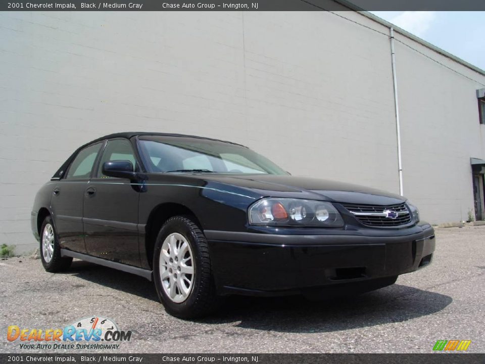 2001 Chevrolet Impala Black / Medium Gray Photo #3