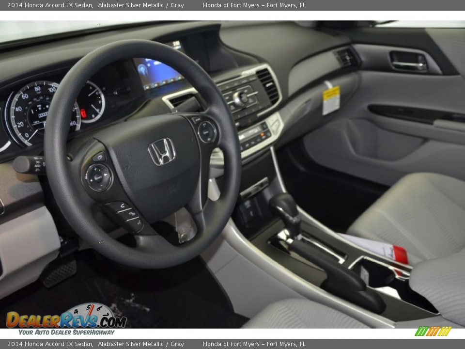 2014 Honda Accord LX Sedan Alabaster Silver Metallic / Gray Photo #11
