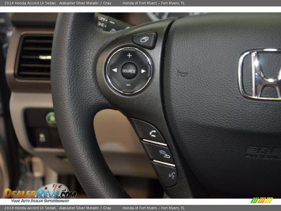 2014 Honda Accord LX Sedan Alabaster Silver Metallic / Gray Photo #22