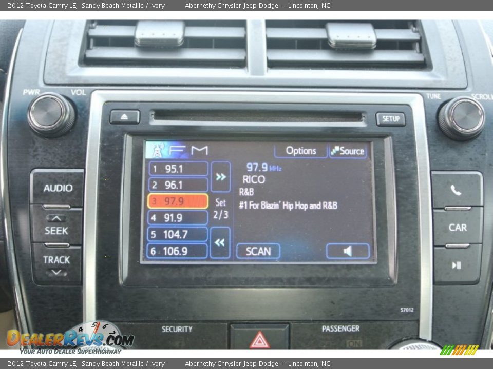 2012 Toyota Camry LE Sandy Beach Metallic / Ivory Photo #14