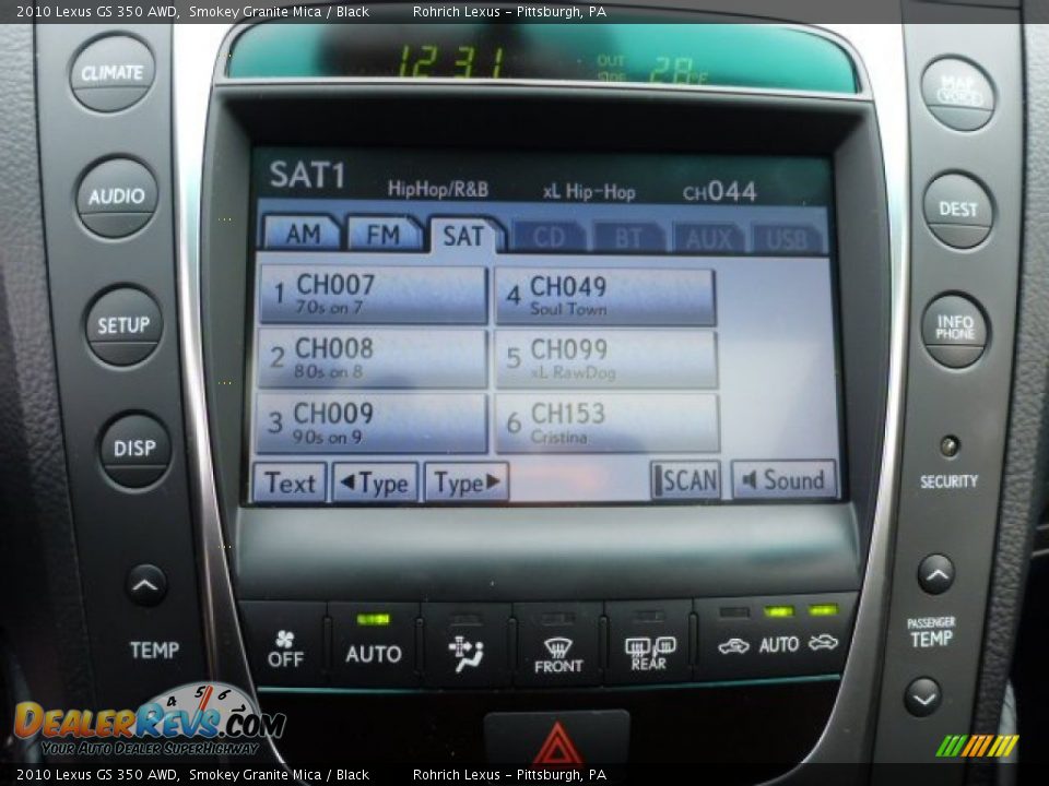 2010 Lexus GS 350 AWD Smokey Granite Mica / Black Photo #23