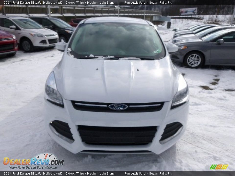 2014 Ford Escape SE 1.6L EcoBoost 4WD Oxford White / Medium Light Stone Photo #3
