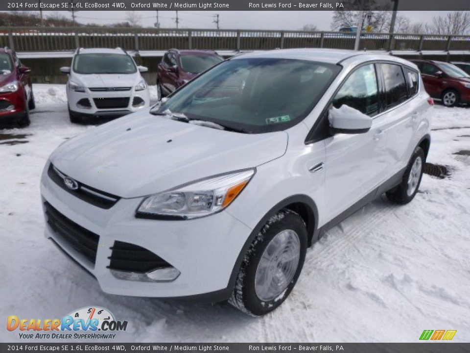 2014 Ford Escape SE 1.6L EcoBoost 4WD Oxford White / Medium Light Stone Photo #4
