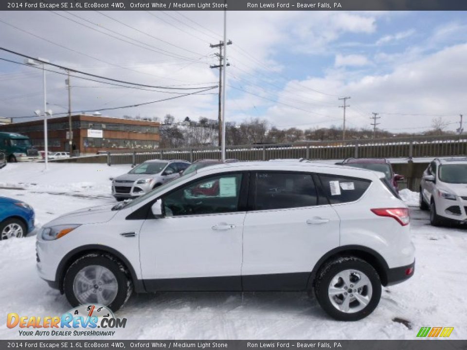 2014 Ford Escape SE 1.6L EcoBoost 4WD Oxford White / Medium Light Stone Photo #5
