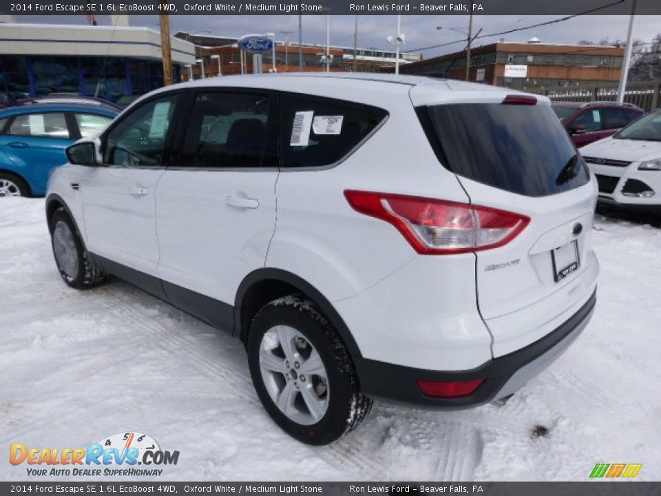 2014 Ford Escape SE 1.6L EcoBoost 4WD Oxford White / Medium Light Stone Photo #6
